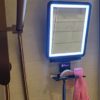 Beltruci Large Shower Mirror Fogless for Shaving with LED Lights, Razor Holder Hooks, Storage Shelf for Bathroom Accessories, Squeegee, Wall Mounted, Swivel Rotation, Splash Proof (Black) - Image 7