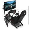 Extreme Sim Racing Wheel Stand Cockpit SGT Racing Simulator - Nardo Gray Edition For Logitech G25, G27, G29, G920, G923 Thrustmaster and Fanatec - WHEEL LOCKS INCLUDED (Nardo Gray) - Image 3