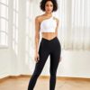 RIOJOY Women Crossover Leggings High Cross Waisted Tummy Control Buttery Soft Sports Gym Workout Running Yoga Pants - Image 2