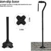 LIXIANG Folding Walking Cane Lightweight Adjustable Canes and Sturdy Offset Walking Sticks with Carrying Strap for Elderly Men and Women - Image 2