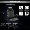 DualThunder Gaming Chairs, Home Office Desk Chairs Clearance, Comfortable Cheap Gaming Office Chairs, Computer Chairs Video Game Chairs, Gaming Chairs for Teens Gamer, Swivel Rolling Chairs, Black - Image 3