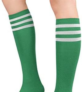 Durio Women Knee High Socks Athletic Long Socks for Women Casual Striped Tube Socks Sports Knee High Stockings