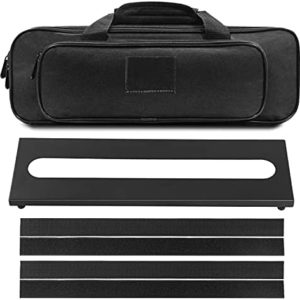 Guitar Pedal Board with Carry Bag, Small Pedal Board Case 15.7 x 4.9 Inch Super Light Guitar Effect Pedalboard…