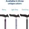 Carex Comfort Walking Cane with an Ergonomic Extra Comfortable Grip, Dark Gray - Image 8