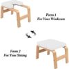 Erus Wooden Yoga Inversion Stool White - Image 4