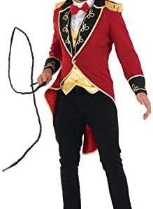 Fun Shack Ringmaster Costume Men Red Circus Showman Ringleader Lion Tamer Adult Halloween Costumes For Men Sizes M L XL