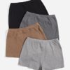 SOLY HUX Women's 4 Piece Ribbed Knit Elastic Waist Running Workout Yoga Biker Shorts - Image 2