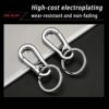 2 Pcs Keychain Clip Key Ring,Metal Carabiner Clips Keyring Keychains Chain Holder Organizer for Car and Keys Finder - Image 5