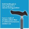 Carex Comfort Walking Cane with an Ergonomic Extra Comfortable Grip, Dark Gray - Image 4