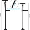 Folding Walking Cane with LED Light, Two-Handle Adjustable Hand Walking Stick w/ Stable Quad Cane Base for Arthritis Seniors Disabled Elderly Pregnant Woman Hiking, Adjusts from 34" to 39", Black - Image 6