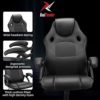 DualThunder Gaming Chairs, Home Office Desk Chairs Clearance, Comfortable Cheap Gaming Office Chairs, Computer Chairs Video Game Chairs, Gaming Chairs for Teens Gamer, Swivel Rolling Chairs, Black - Image 2