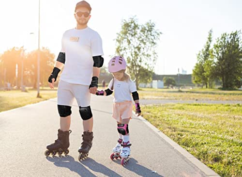 Forzueby Adult/Kids Knee Pads Elbow Pads Wrist Guards 6 in 1 Protective Gear Set for Inline Roller Skating Skateboarding Scooter BMX etc. - Image 9