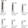 Laxygo 20pcs High Speed 3 Roller Swivels 3 Bead Rolling Chain Swivel 6 Sizes - Image 2