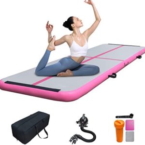 Jospolf Air Tumbling Mat Tumble Track,10ft/13ft/16ft/20ft Inflatable Gymnastics Air Mat for Gymnastics Training/Home Use/Yoga/Water Gymnastics Track With Pump