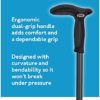 Carex Health Brands Hiking Cane Walking Stick with Dual Grip Handle for Men & Women, Black - Image 4