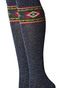 Wrangler Women's Ladies Angora Aztec Boot Socks 2 Pair Pack
