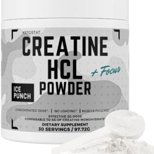 HCL Creatine Powder 2G, Creatine for Women Creatine Hydrochloride Ice Punch Flavored Creatine Concret Creatine-  Best Rated Creatine Creatine Powder for Muscle Gain Supplement Kreatine  Creatina