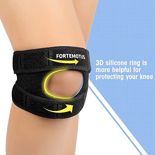 FORTEMOTUS Knee Brace with Patella Gel Pads, Non-Slip Breathable Knee Pads with Multi-hole Design, good for Meniscus Tear, Arthritis, ACL, MCL Injury Recovery, Knee Joints Pain Relief, Essential Workout Knee Support for Men Women, 1-Pack - Image 2