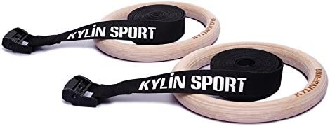 KYLIN SPORT Gymnastic Rings with Adjustable Straps Heavy Duty Exercise Gym Rings for Pull Ups and Dips,Cross-Training Workout,Strength Training, Fitness - Image 2