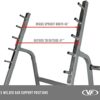 Valor Fitness Bench Press and Squat Rack Combo Half Power Cage w/ Adjustable Spotter Arms - Image 4