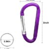 10 Pack 3'' Aluminum Spring Snap Hook Carabiner D Ring Carabiner Clip Camping Accessories Fishing Hiking Traveling and Keychain Craebuer - Image 5