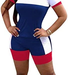 TOPONSKY Womens 2 Piece Sports Outfit Tracksuit Shirt Shorts Jogger Bodycon Sets
