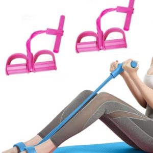 Ruoxian Pedal Resistance Band, Elastic sit up Bands, 4-Tube Pull Rope Multifunctional Tension Rope Body Trainer x Bodybuilding Equipment for Abdomen/Arm/Yoga Stretching Slim Training