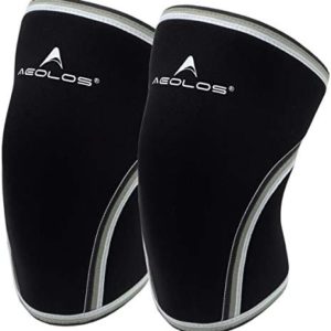 Knee Sleeves (1 Pair)，7mm Compression Knee Braces for Heavy-Lifting,Squats,Gym and Other Sports (Medium, Black)