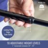 DMI Walking Cane and Walking Stick for Men and Women, Lightweight and Adjustable, FSA HSA Eligible, Supports up to 250 lbs with Ergonomic Soft Foam Offset Hand Grip and Wrist Strap, Purple Flower - Image 3