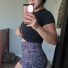 OUYISHANG Workout Shorts Womens3/8 Yoga Shorts with Pockets,High Waisted Running Athletic Volleyball Print Shorts - Image 5