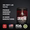 Animal Micronized Creatine – Delay Muscle Fatigue, Enhance Endurance, Boost Strength – Creatine Monohydrate Supplement for Men & Women – 500g - Image 3