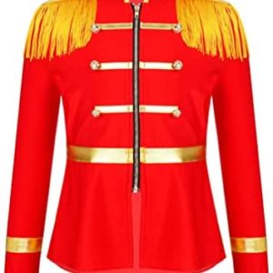 iiniim Kids Circus Ringmaster Tassels Coats Royal Guard Jacket Christmas Halloween Cosplay Costume