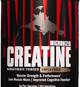 Animal Micronized Creatine – Delay Muscle Fatigue, Enhance Endurance, Boost Strength – Creatine Monohydrate Supplement for Men & Women – 500g
