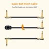 3 Pack Guitar Flat Patch Cables, 6 Inch Guitar Effect Pedal Cable, 1/4" TS Right Angle, Low Profile Pancake Design, Maximize Pedalboard Space - Image 3