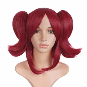 MapofBeauty Meilifang Kuroshitsuji Mey Rin Wine Red 2pcs Clip on Ponytail 40cm Party Costume Cosplay Wigs