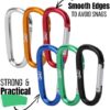 Mr. Pen- Carabiner, 6 pcs, 3 inch Aluminum D Ring Carabiner Clip, Key Chain Clip, Backpack Clips, Carabiner Clip, Key Hook for Pants, Hook Clips, Clip on Keychain, Hooks for Keys, Carabiners - Image 4