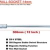 Masha Tools - 14mm Swivel Magnetic With Thin Wall Spark Plug Socket ,3/8 Inch Driver × 12 Inch Total Length ,12-Point Thin Wall Socket With Enhanced Magnetic Design for BMW,Mini,Nissan - Image 7