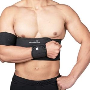 Wonder Care-Left Right Shoulder Immobilizer Arm Sling Elastic Brace for Clavicle Collar Bone Dislocation Subluxation Shoulder stabilizer Compression Brace After Rotator Cuff Surgery - Black-Size 6