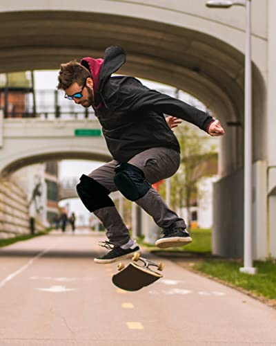 Forzueby Adult/Kids Knee Pads Elbow Pads Wrist Guards 6 in 1 Protective Gear Set for Inline Roller Skating Skateboarding Scooter BMX etc. - Image 6