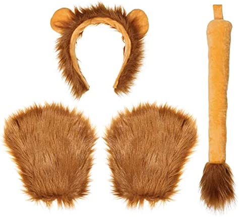 FRCOLOR Ears and Tail Set Plush Ears Headband Tail and Collar Paws Accessories Halloween Costume for Kids and Adults - Image 8