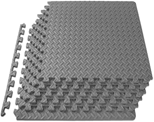 ProsourceFit Puzzle Exercise Mat ½”, EVA Foam Interlocking Tiles, Protective Flooring for Gym Equipment and Cushion for Workouts