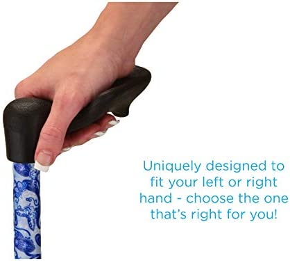 NOVA Medical Products Palm Grip Orthopedic Handle Walking Cane for Right Hand, Lightweight and Adjustable, Color Black - Image 4