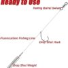 Dr.Fish 10 Pack Drog Shot Rig/ Texas Rig with Rolling Barrel Swivel Hook Leader Bullet Sinker Snell Fluorocarbon Fishing Line Sinker Plastic Worm for Bass Fishing Wacky Freshwater - Image 3