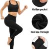 YEZII 2 Pack Fleece Lined Leggings with Pockets for Women,High Waisted Winter Yoga Pants - Image 4