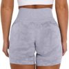 Sogetdo Workout Seamless Camo Shorts for Women Gym High Waist Biker Shorts Booty Running Smile Contour Yoga Shorts - Image 3
