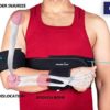Wonder Care-Left Right Shoulder Immobilizer Arm Sling Elastic Brace for Clavicle Collar Bone Dislocation Subluxation Shoulder stabilizer Compression Brace After Rotator Cuff Surgery - Black-Size 6 - Image 6