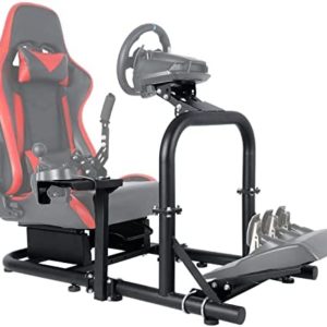 Minneer Flight X52PRO/X56/A10 Rocker Racing Steering Simulator Cockpit, Applicable to G920/G29/G27/ T248PS/T248XBox Racing Wheel Stand Adjustable Height U-bolts Wheel Pedals NOT Included