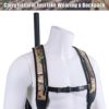 HUNTPAL Camo Backpack Rifle Sling Hands-Free Double Shoulder Strap Gun Sling, Adjustable Neoprene Backpack Connection Strap for Hunting Shooting Outdoors - Image 3