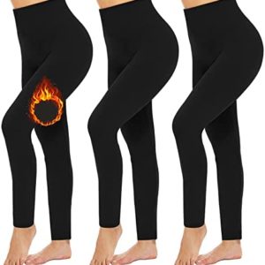 FULLSOFT Fleece Lined Leggings Women Tummy Control-Non See Through High Waisted Workout Winter Warm Yoga Pants-Reg&Plus Size