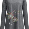 Medium Pack Womens Casual Crew Neck Raglan Dandelion Printing Long Sleeve Tshirts Blouse Top Sleep Top Women Soft - Image 3